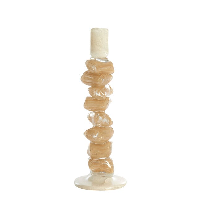 Light en Living Kandelaar Ø11,5X35 Cm ESTINA creme+bruin