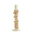 Light en Living Kandelaar Ø11,5X35 Cm ESTINA creme+bruin