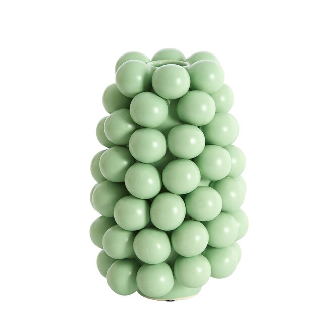 Light en Living Vaas deco Ø16X24 Cm BOYANG Keramiek mat mintgroen