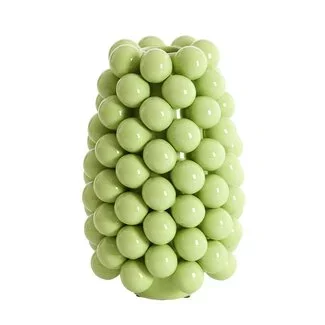 Light en Living Vaas deco Ø18X28 cm BOYANG keramiek shiny groen