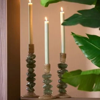 Light en Living Kandelaar Ø11,5X35 Cm ESTINA groen
