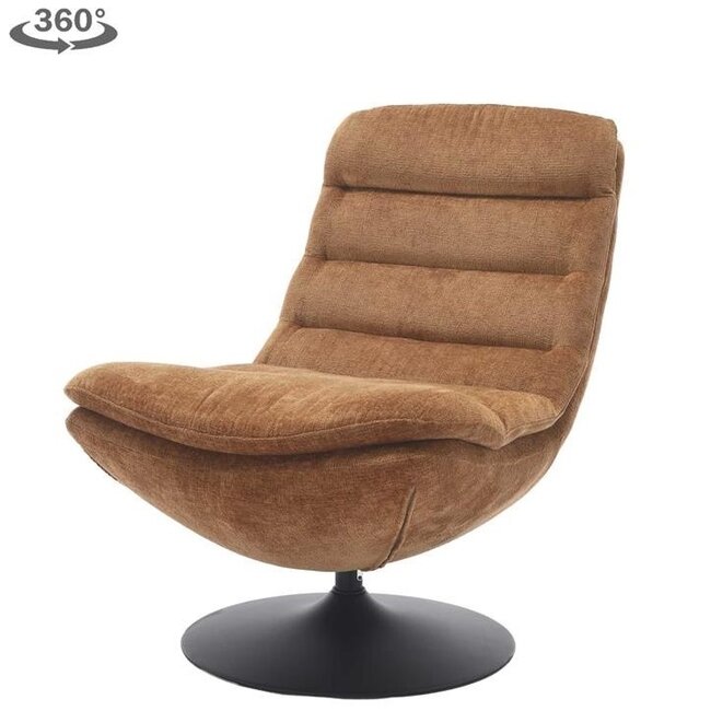 Tower Living Marano Fauteuil - Harmony 56 caramel brown (draaibaar)
