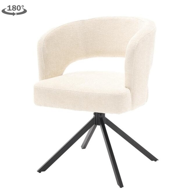 Tower Living Mura Armstoel - fabric Haga 23 pearl (draaibaar)