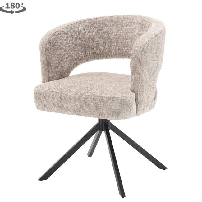 Tower Living Mura Armstoel - fabric Haga 30 beige (draaibaar)
