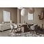 Tower Living Brescia Armstoel - fabric Puente 06 beige white (draaibaar)