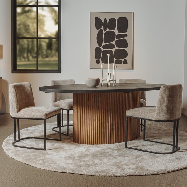 Tower Living Archi Stoel - fabric Eden 4 beige