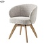 Tower Living Brescia Armstoel - fabric Puente 06 beige white (draaibaar)