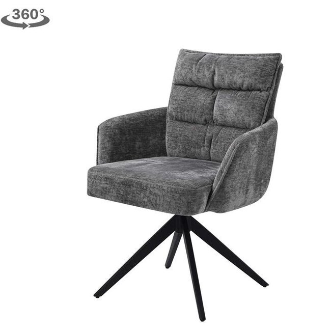 Tower Living Rosora Armstoel - HZ6068-85 grey (draaibaar)