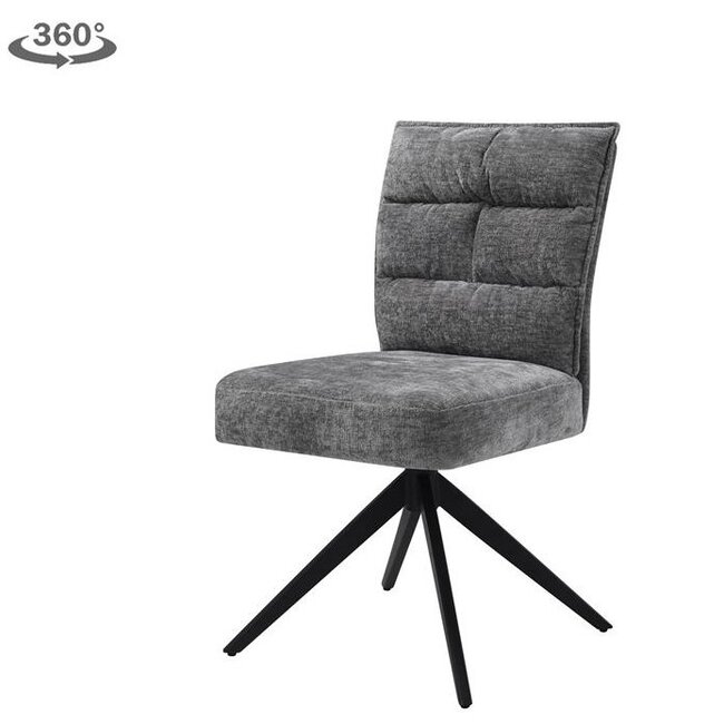 Tower Living Rosora Stoel - HZ6068-85 grey (draaibaar)