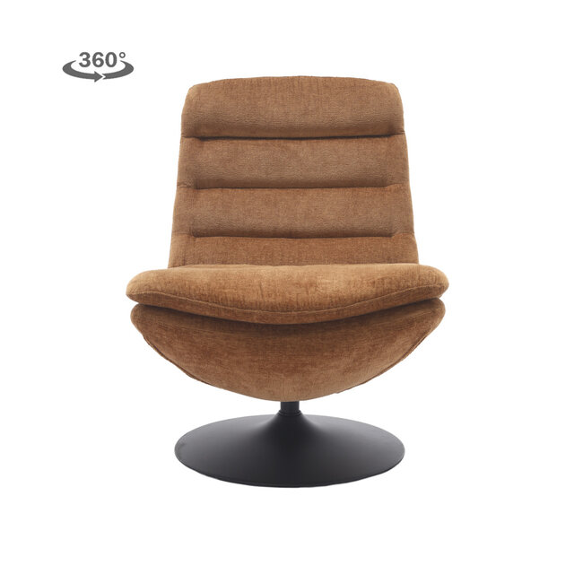 Tower Living Marano Fauteuil - Harmony 56 caramel brown (draaibaar)