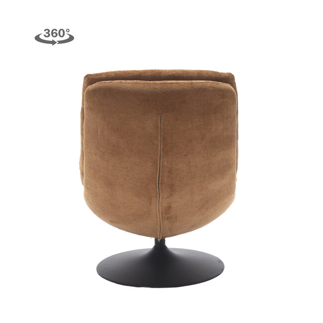 Tower Living Marano Fauteuil - Harmony 56 caramel brown (draaibaar)