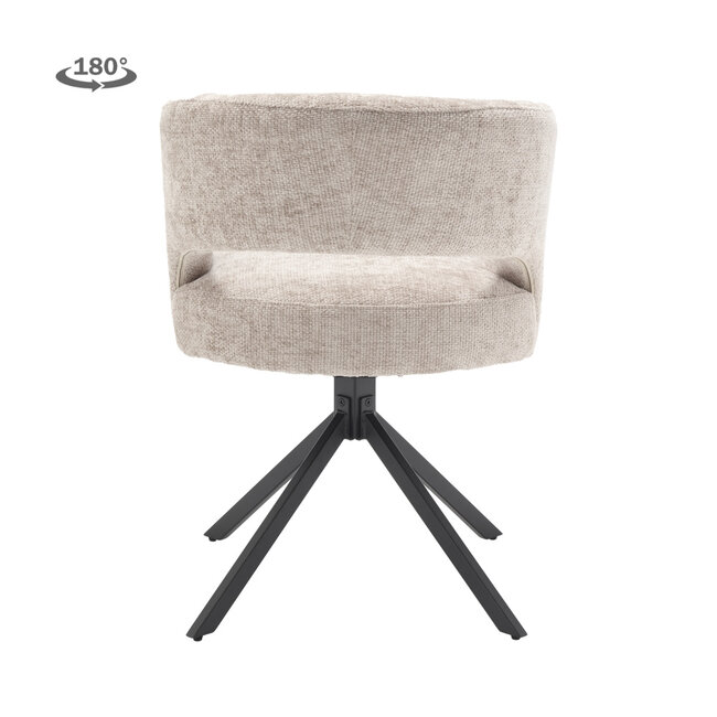 Tower Living Mura Armstoel - fabric Haga 30 beige (draaibaar)