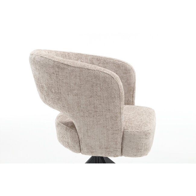 Tower Living Mura Armstoel - fabric Haga 30 beige (draaibaar)