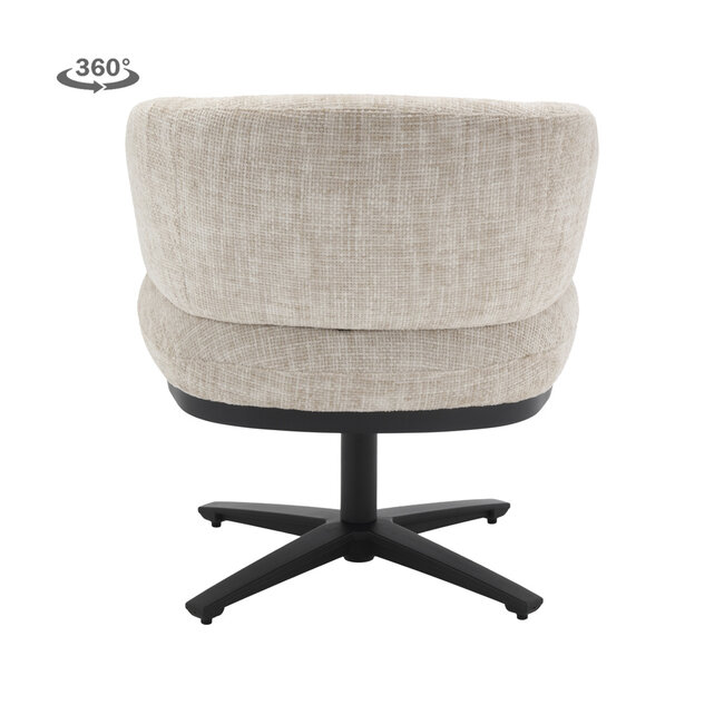 Tower Living Perca Lounge Armstoel - fabric TED 24 off white