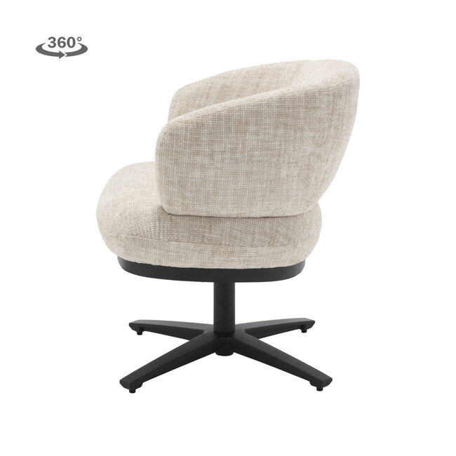 Tower Living Perca Lounge Armstoel - fabric TED 24 off white