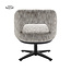 Tower Living Caldes Lounge Stoel - fabric TED 8 white-grey (draaibaar)