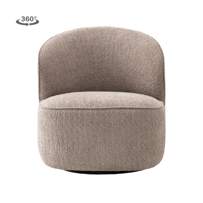 Tower Living Belvi Fauteuil - fabric AJ3019-13 Old pink (draaibaar)
