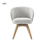 Tower Living Brescia Armstoel - fabric Puente 09 light grey (draaibaar)