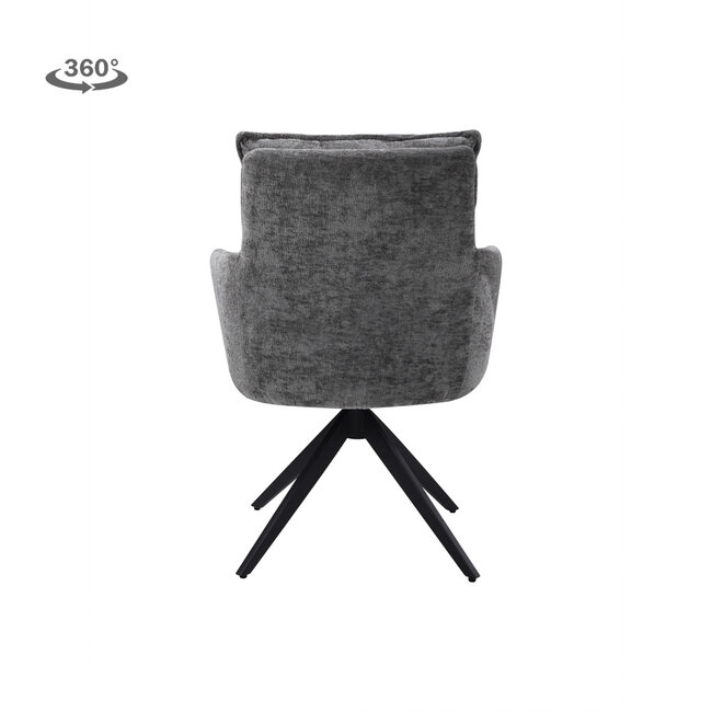 Tower Living Rosora Armstoel - HZ6068-85 grey (draaibaar)