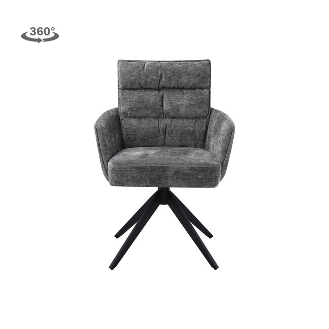 Tower Living Rosora Armstoel - HZ6068-85 grey (draaibaar)
