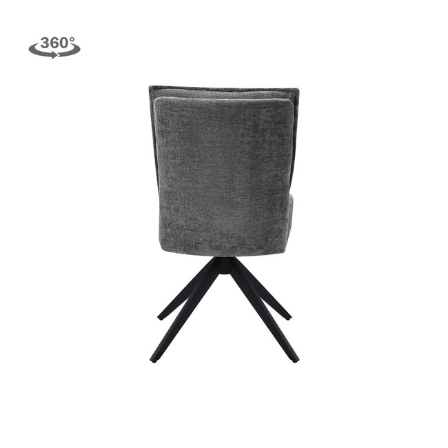 Tower Living Rosora Stoel - HZ6068-85 grey (draaibaar)