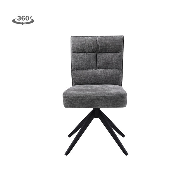 Tower Living Rosora Stoel - HZ6068-85 grey (draaibaar)