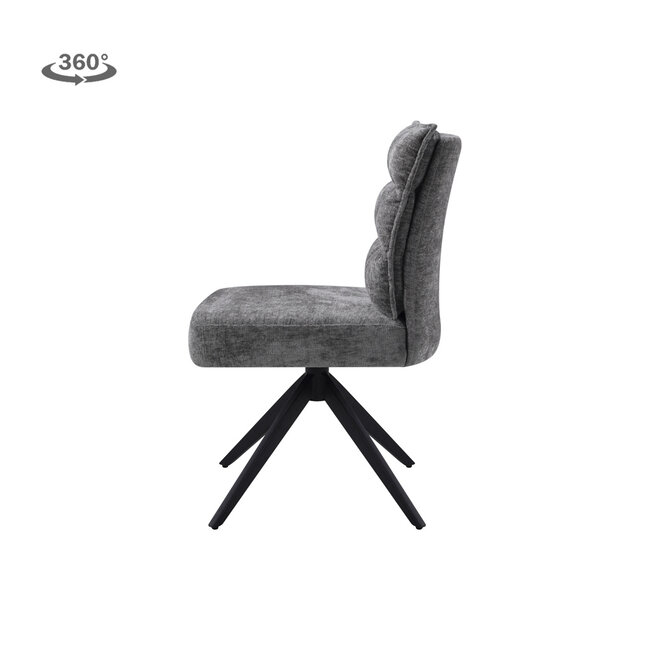 Tower Living Rosora Stoel - HZ6068-85 grey (draaibaar)