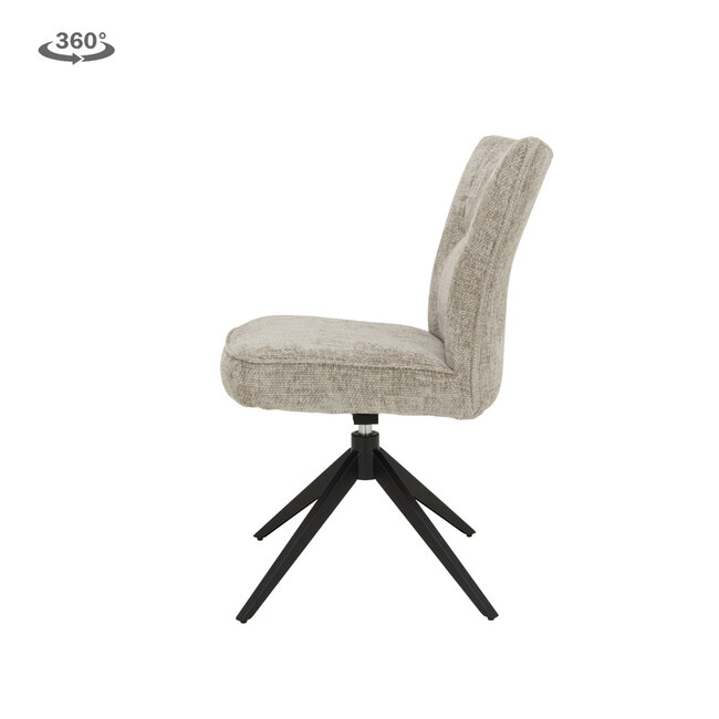 Tower Living Bardi Stoel - fabric Haga 30 beige (draaibaar)