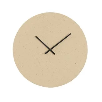 Light en Living Klok Ø59 cm LICOLA mat zand+licht bruin gespikkeld