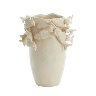 Light en Living Vaas deco 29X28X36,5 cm FISH keramiek creme