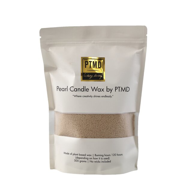 PTMD Pearl Candle Wax 500 gram beige + Candle Wax wick box