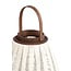 Light en Living Windlicht Ø32x40 cm Dazio Linen Natural+donkerbruin hout