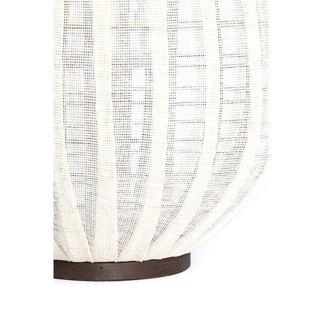 Light en Living Windlicht Ø36X55 cm DAZIO Linen Natural+donkerbruin hout