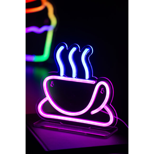 Leitmotiv Neon licht Coffee roze