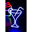 Leitmotiv Neon licht Cocktail met  blauw rietje