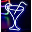 Leitmotiv Neon licht Cocktail met  blauw rietje