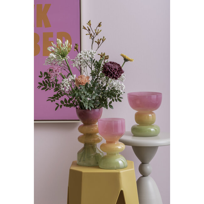 Present Time Vaas Funky Vibes glas groot multi colour