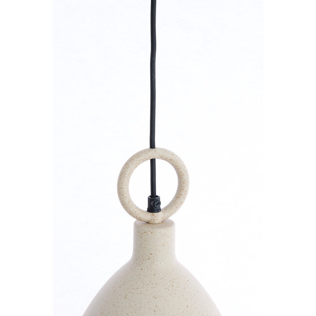 Light en Living Hanglamp Ø24X37 cm RISARI zand+lichtbruin gespikkeld