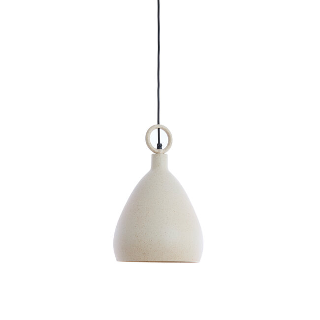 Light en Living Hanglamp Ø24X37 cm RISARI zand+lichtbruin gespikkeld