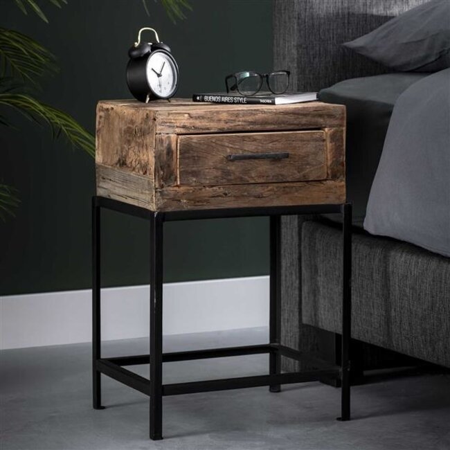 WoonStijl Nachtkastje lodge met 1 lade