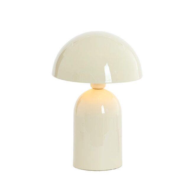 Light en Living Tafellamp Tolima Shiny Crème Ø23x35 cm - Light & Living