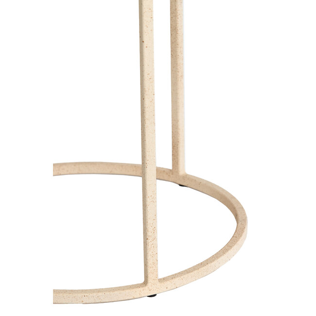 Light en Living Bijzettafel Set van 2 SADAR zand + lichtbruin gespikkeld