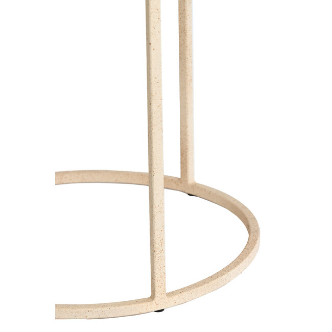 Light en Living Salontafel S/2 Ø65x38+Ø75x42 cm SADAR zand+l bruin gespikkld