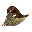 Light en Living Ornament 28x12x16 cm SHELL glas olijf  groen