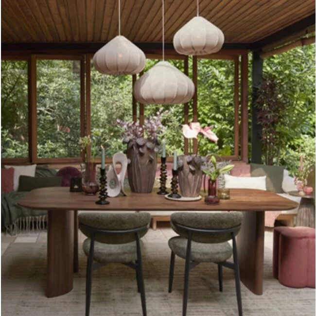 Light en Living Hanglamp Ø40X28,5 cm ZUBEDA linnen naturel