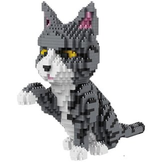 Balody 3D bouwset Grijs witte kat