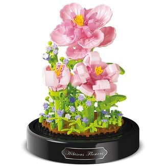 Balody 3D bouwset Hibiscus onder stolp