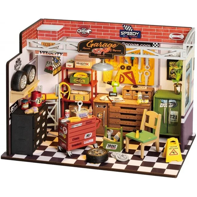 Robotime Houten bouwpakket Garage Workshop