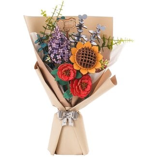 Robotime Houten Bouwpakket Flower Bouquet