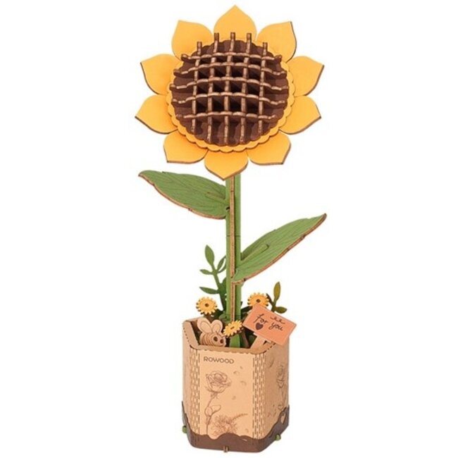 Robotime Houten Bouwpakket Sunflower